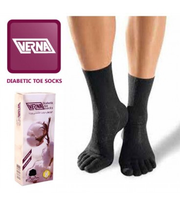 جوراب ديابت 5 انگشتي ورنا كد S107