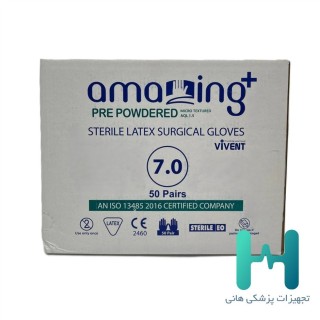 دستكش جراحي كم پودر هندي amazing  ويونت