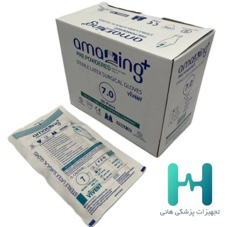 دستكش جراحي 7 كم پودر هندي amazing  ويونت