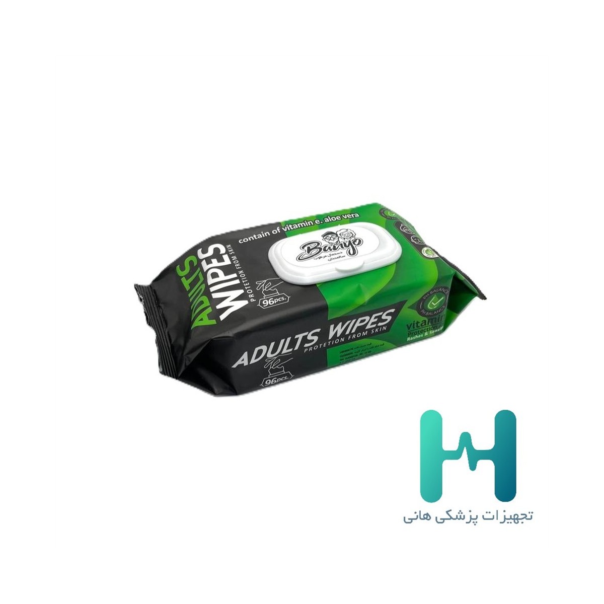دستمال مرطوب بزرگسال 96 برگي بانيو
