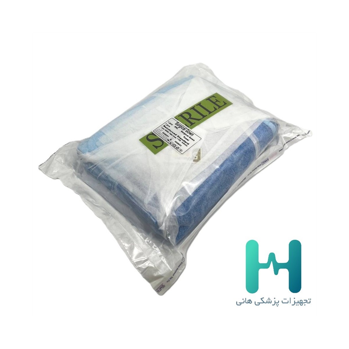 گان جراح استريل كامل لمينت xxl با حوله