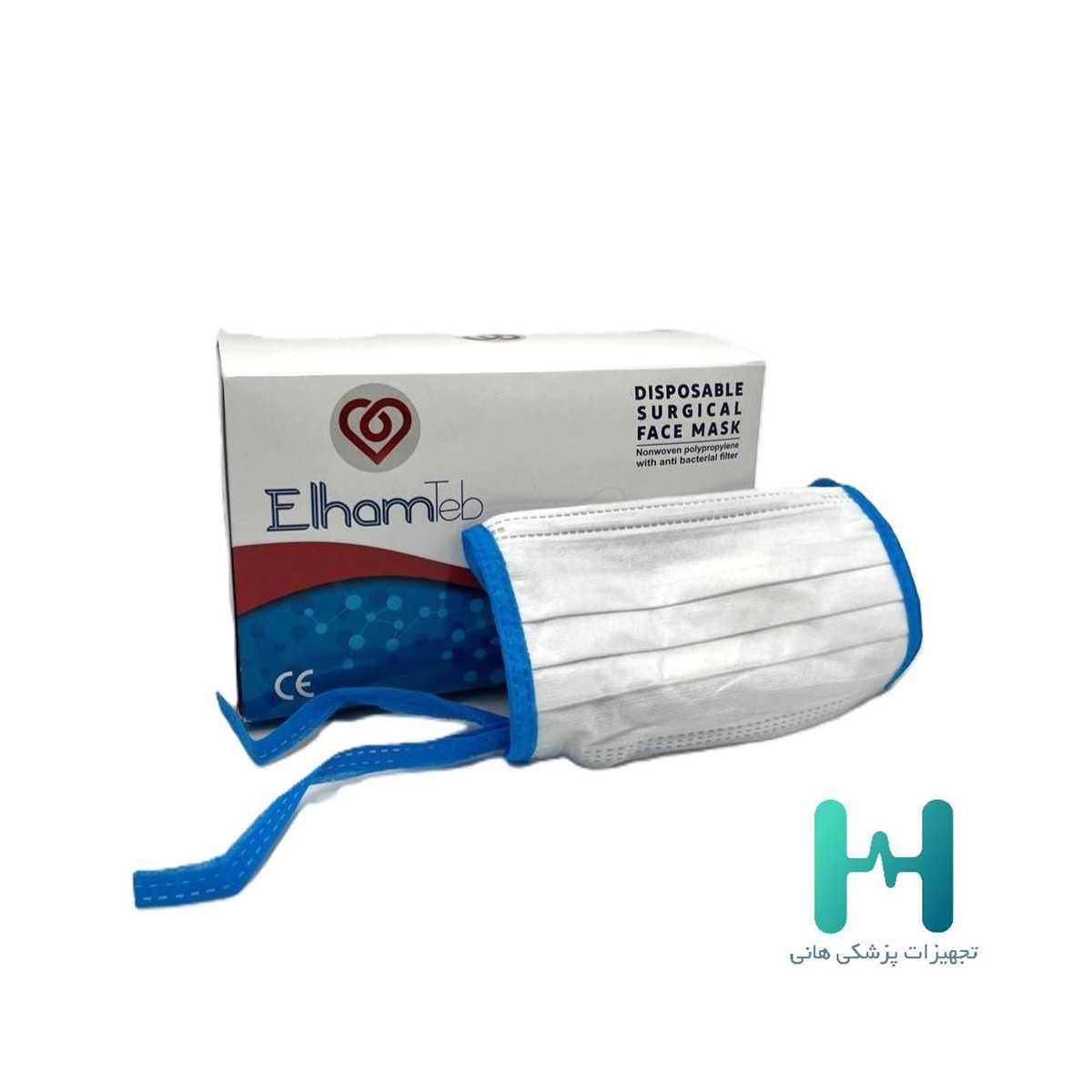 ماسك بنددار جراحي الهام طب(50 عددي)
