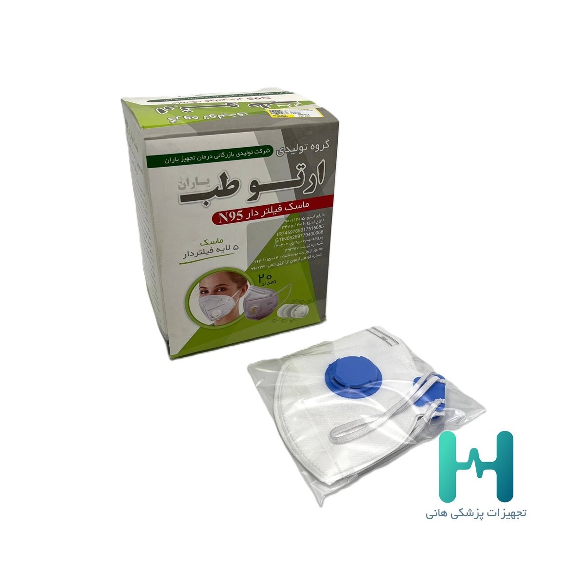 ماسك فيلتردار N95 ارتوطب ليبل دار